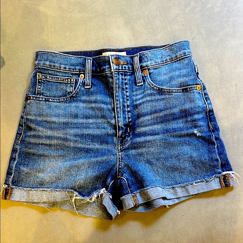 Madewell High Rise Blue Jean Shorts